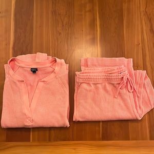 Pink waffle knit matching set- GAP